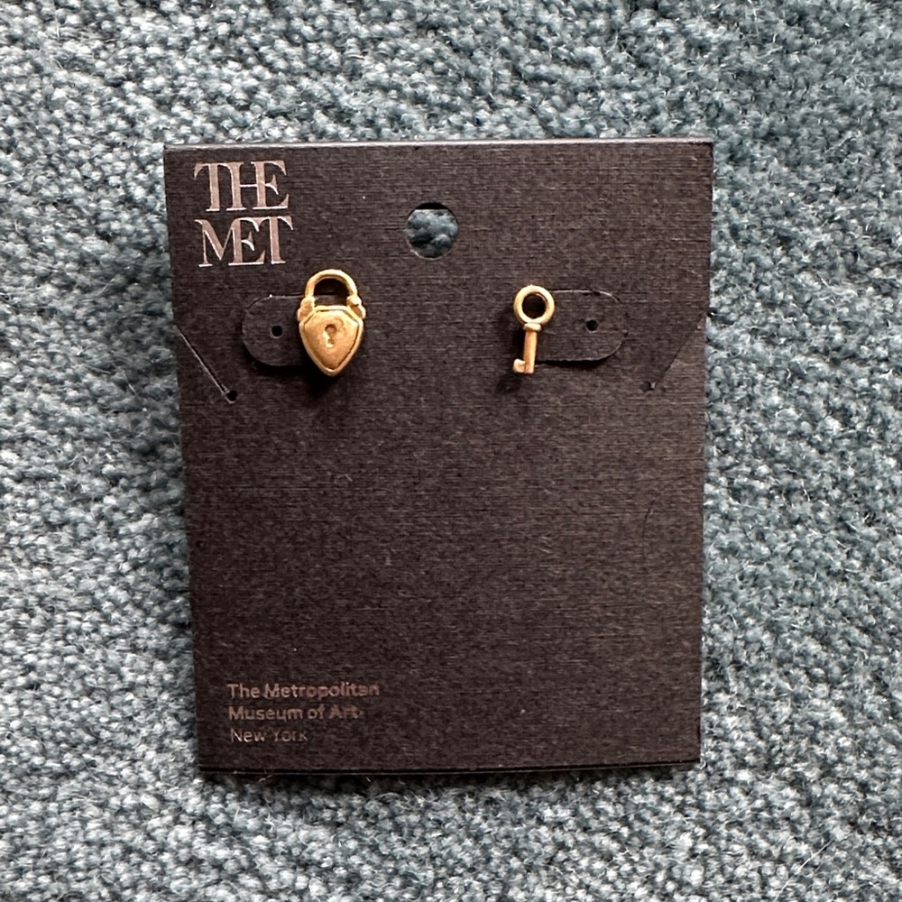 Gold Lock and Key Earrings from The Met